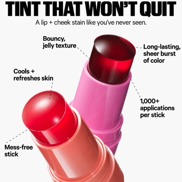 MILK Makeup Jelly Tint Lip + Cheek Stain (Burst) - Picture 5 of 5